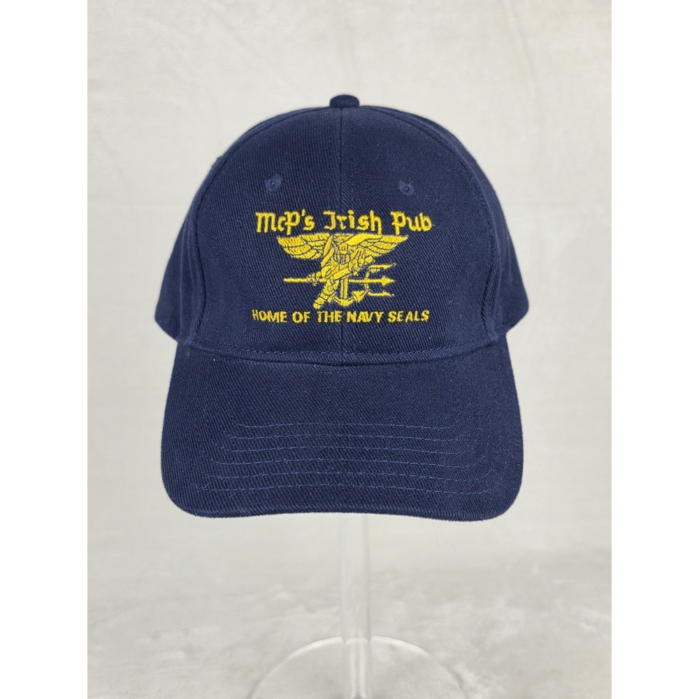 McPs Irish Pub Navy Seals Hat Coronado CA OTTO Cap Navy Blue Embroidered